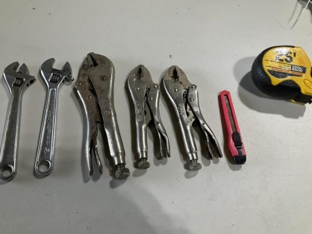 Crescent Wrenches, Vise Grips, Tape Measure