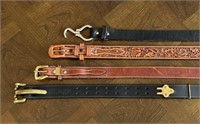 Four Nice Men's Leather Belts