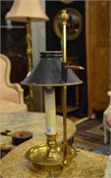 Small boulette style candle stand lamp