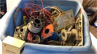 Bin of Wire Spools and  More