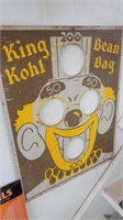 wooden king kohl bean bag sign