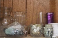 (9) Assorted Vases & Polished Stones