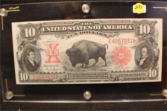 Eric's $10 Bison Note & Coin Collection