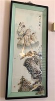 D - ASIAN ART FRAMED 41X17.5"