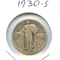 1930-S Standing Liberty Silver Quarter