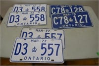 76 & 77 License Plate Sets
