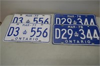 77 & 78 License Plate Sets