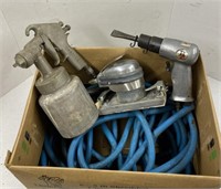 LOT OF VARIOUS TOOLS INCLUDING AIR CHISEL AND
