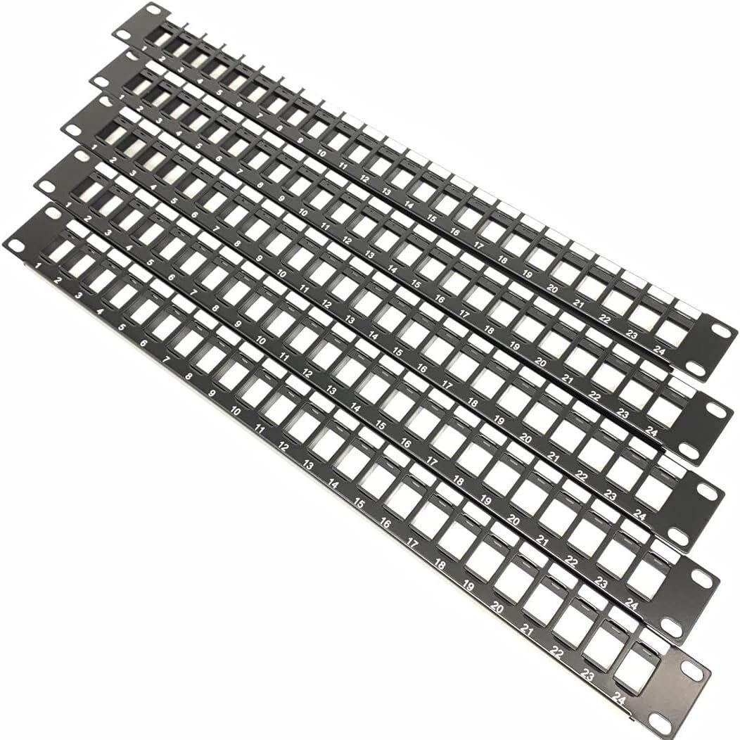 5 Pack 24 Port Rack/Wall Mount Patch Panel