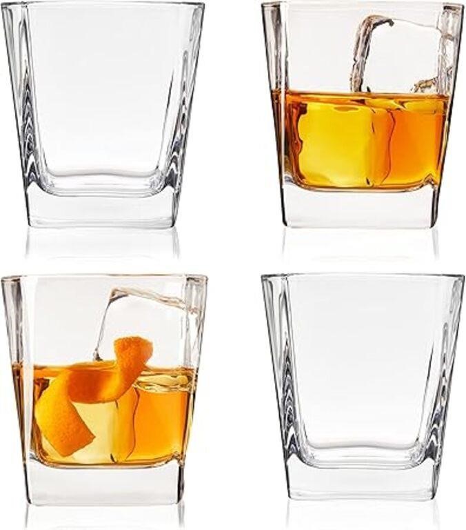 True Square Double Old Fashioned Glasses Set of 4
