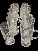 (12) Beautiful Etched Coffee Cups