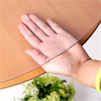 1.5mm Thick 24 Inch Round Clear PVC Table.