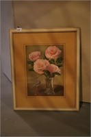 framed floral print .