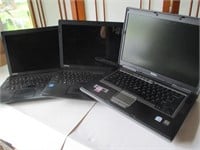 3 Lap Tops/Cord with Dell Laptop