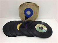 bundle of 45 rpm records