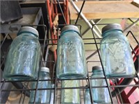Lot of 3 vintage ball mason jars