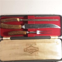 cutlery carving set, antler