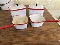 2 sq. pots 2 rectangle containers