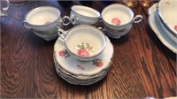 Hutschenreuther “The Belrose” cups and saucers