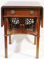 Craftique Chinese Chippendale drop side table