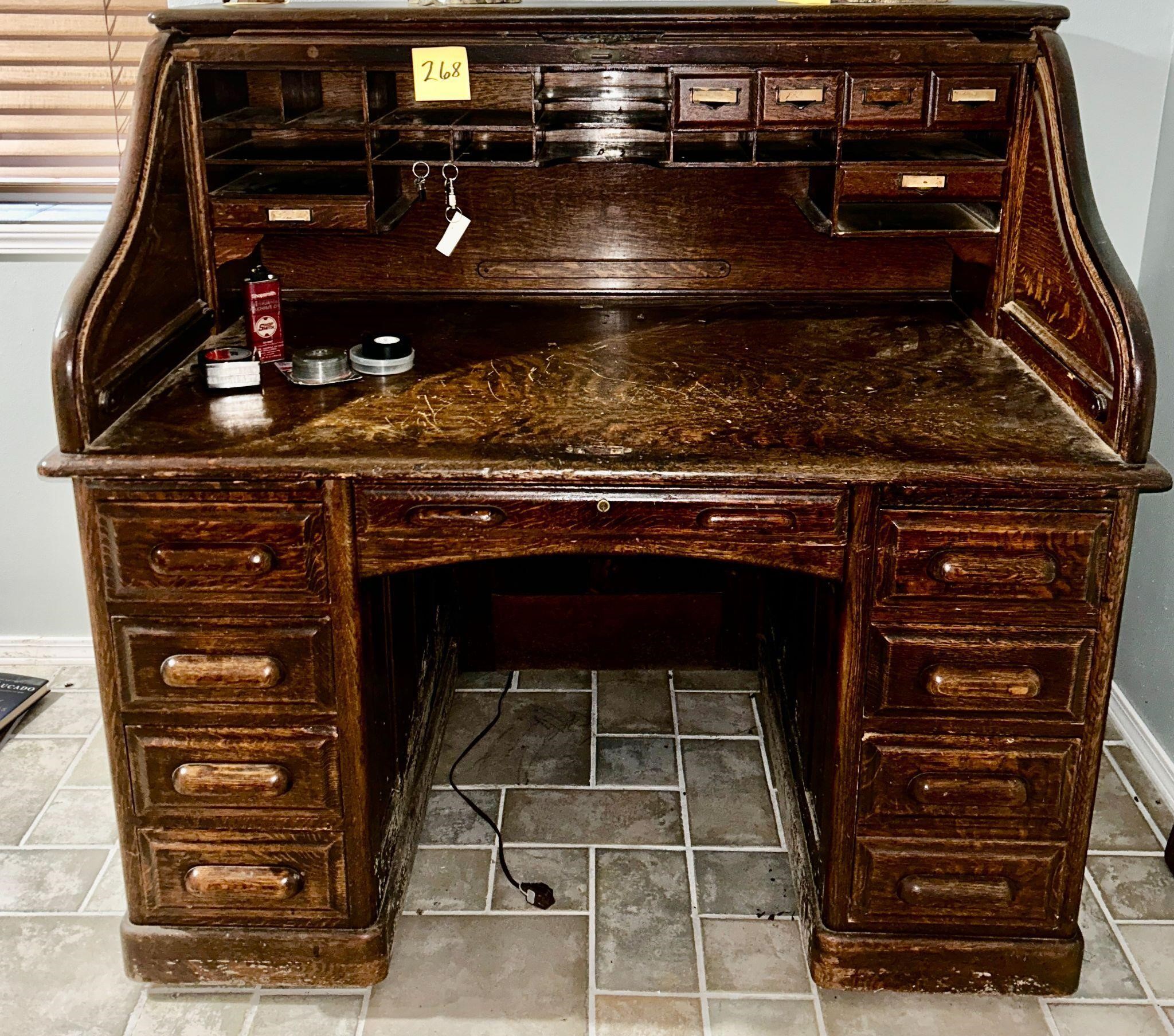 Antique Roll Top Desk