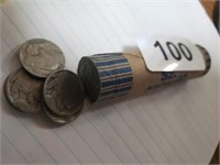 ROLL OF BUFFALO NICKELS SOME READABLE & UNREADABLE