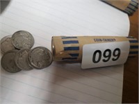 ROLL OF BUFFALO NICKELS SOME READABLE & UNREADABLE