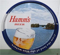 Vintage Round Hamm's Beer Serving Tray
