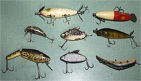 (8) Vintage Fishing Lures w/ 2 Heddon SuperSonic