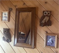 Mirror and Owl Decor