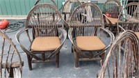 2 RUSTIC WILLOW CHAIRS
