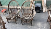 2 RUSTIC WILLOW CHAIRS