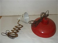 Extendable Lamp and Light Red Overhead Lamp