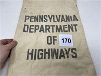 PA Highway cloth sack