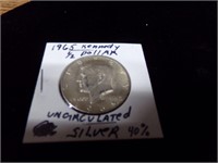 1965 Kennedy 1/2 dollar 40% silver