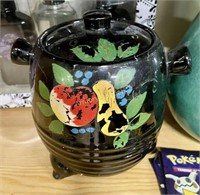 HAND PAINTED POTTERY COOKIE JAR