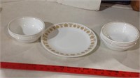 Corelle plate and bowls