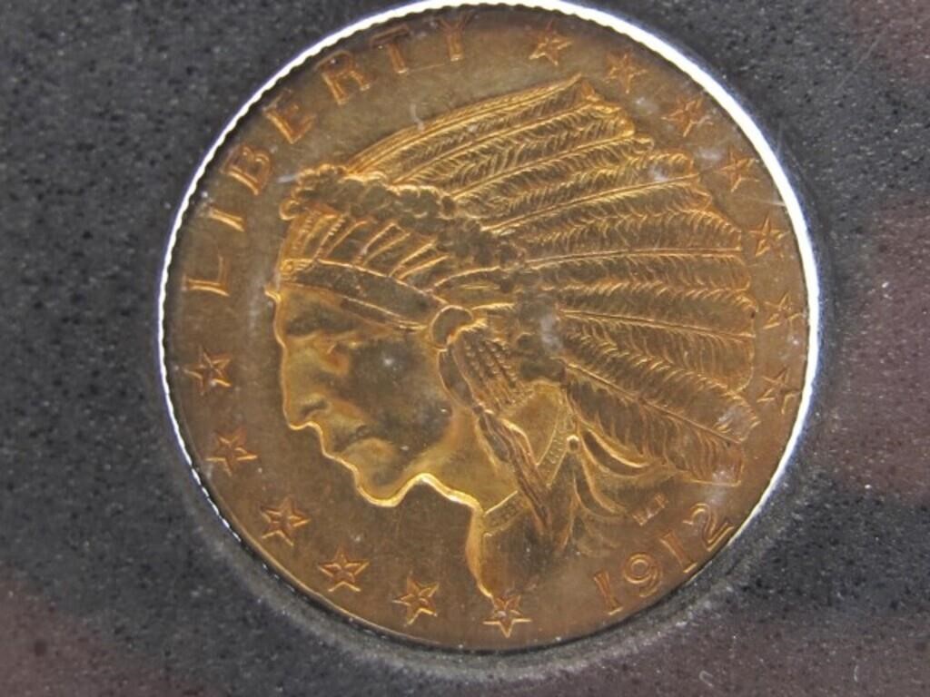 1912 $2.50 GOLD INDIAN HEAD VERY NICE