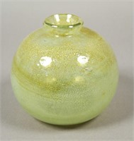 1970's Yellow Air Bubble Globe Vase