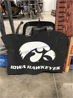 Iowa Hawkeyes tin sign-approx 18.5 long x13" tall