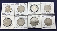 Eight Assorted Coins With Errors