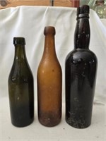 Lot of 3 vintage bottles