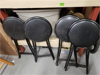 Four Small Folding Stools