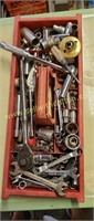 Red tray of tools