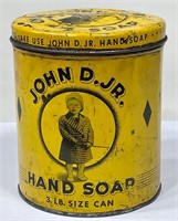 John D. Jr. Hand Soap Tin Containers