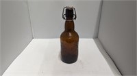 Vintage Amber brown beer bottle glass