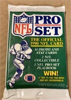 1990 Pro Set Football Cards Pack