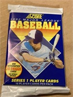 1992 Score Series 1 Baseball Cards Pack
