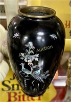 MOTHER OF PEARL DECORATED ASIAN VASE