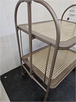 Vintage MCM Versa Table Fold Up Rolling Cart